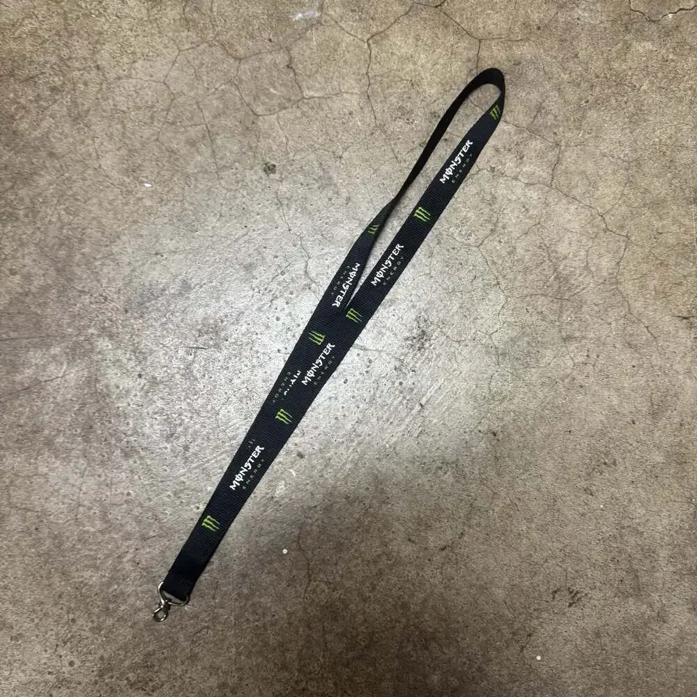 Monster Energy Brand Black Neck Lanyard Keychain